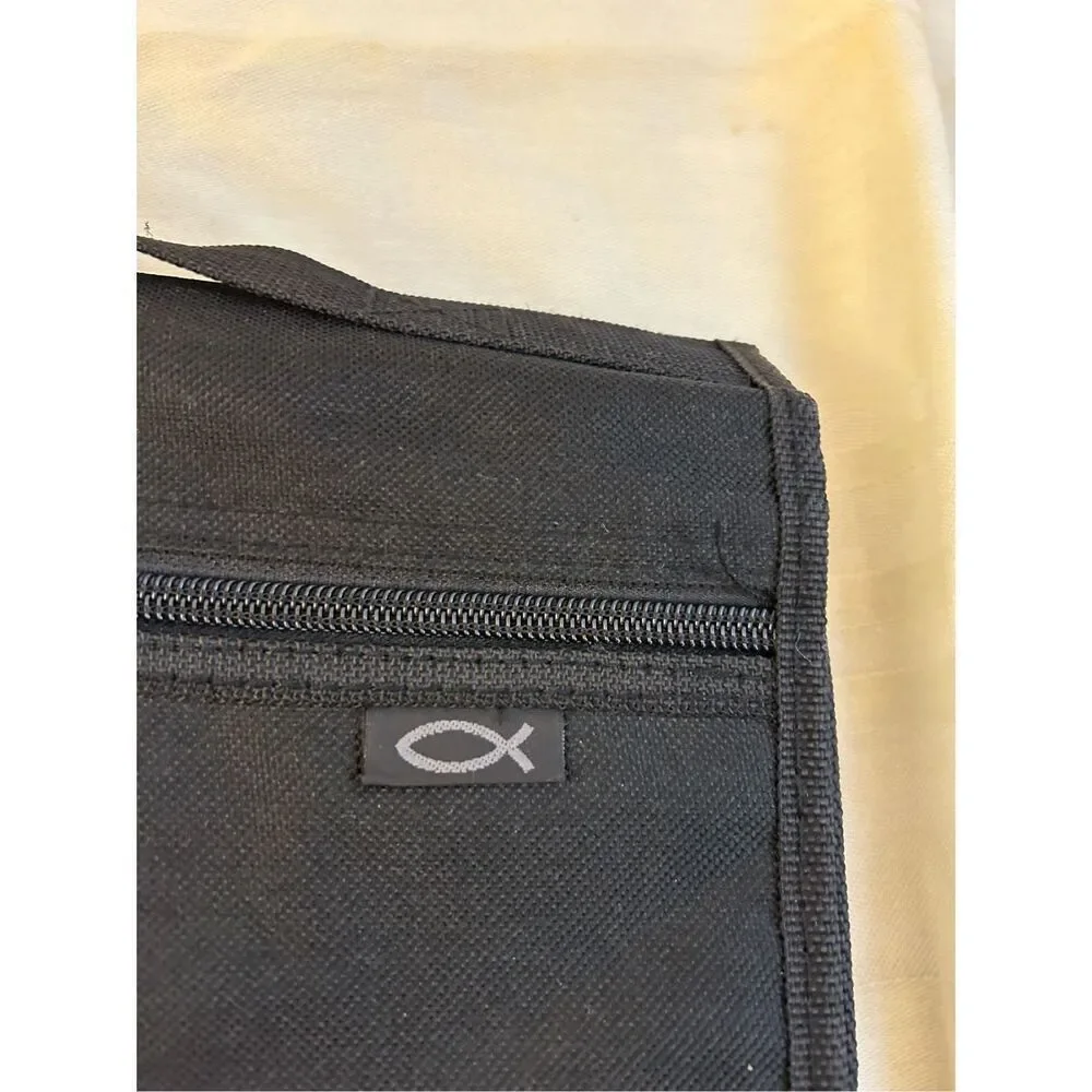 Zondervan black bible organizer 11x9” Fish logo‎